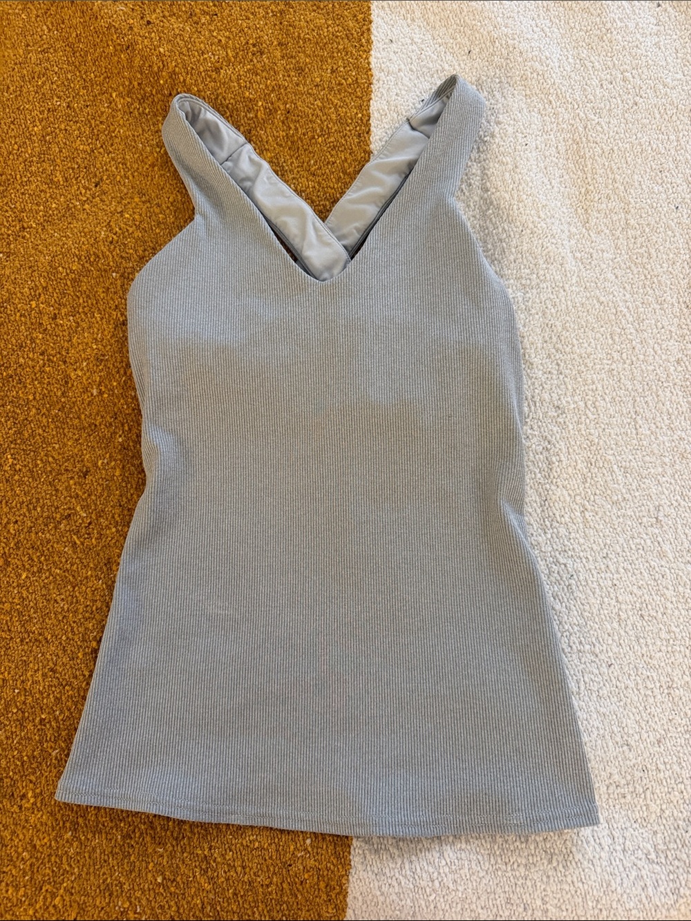 Elevate Gray Ribbed Tank Top - Picture 2 of 5